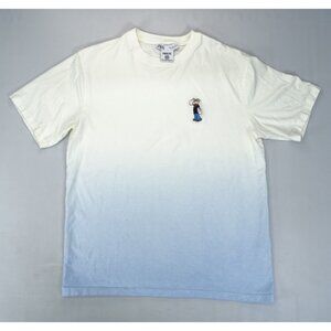 Zara Embroidered Tie Dye Faded Ombre POPEYE T-Shirt Mens Size M‎ Oversized